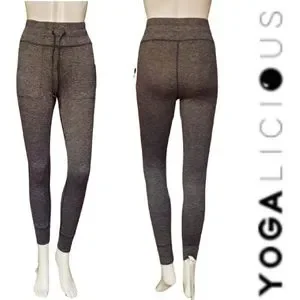 Yogalicious Pants Jumpsuits Yogalicious Lux High Waisted Skinny Joggers In Color Heather Gull Poshmark
